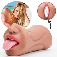 Wholesale 3d Realistic Female Vagina Male Masturbator Artificial Silicone Pocket Pussy Masturbation Erotic Adult Sex Toys X0727