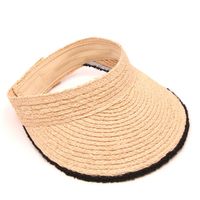 Wholesale Women s wide brimmed foldable straw hat golf personalized sun visor empty roof decoration bd