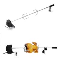 Wholesale Tools Accessories Automatic Electric BBQ Grill Rotisserie Parts Motor Spit Roaster Rod Fork Kit Set Outdoor Camping Barbecue W