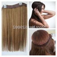 Wholesale Hot Brazilian Human Hair No Clips Halo Flip in Hair Extensions pc G Easy Fish Line Hair Weaving Whole Price