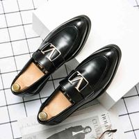 Wholesale Dress Shoes Fashionable Sports Brown Leather Loafers Lather For Men Gentleman Fashion Formal Brand Black Male Casual Italian QK6L