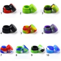 Wholesale Clear or mixed color ml oil concentrate silicone container for smoking pipes non sticky mini extract transparent silicon dab wax containers rubber slick jar