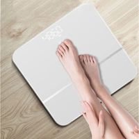 Wholesale Weight Body Fat Scale Electronic USB Charging KG Bathrooms Floor LED Digital Display Black