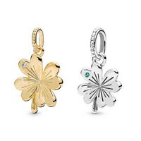 Wholesale Pendant Clover Charms Fit Original Pandora Bracelet Diy Bead Fashion Jewelry Making for Women Lucky Gift