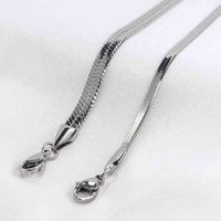 Wholesale Aiz Jewelry Wholale PVD Flat Snake m mm mm mm Stainls Steel K Gold Plated Herringbone chain Necklace For Women Men