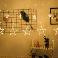 Wholesale Twinkle Star Stars LED Curtain String Lights Window Curtain Lights with Flashing Modes Decoration for Christmas Wedding Party In Stock