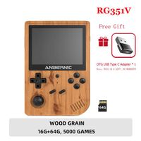 Wholesale Retro Games RG351V Inch Handheld Game Console G Pre installed Built in WIFI Vibration Boyfriend Gift Controllers Joysticks