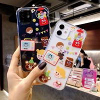 Wholesale Chocolate boy pattern clear phone cases For iPhone pro promax X XS Max Plus shockproof protect cover