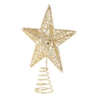 Wholesale Christmas Decorations Tree Top Star Toppers Topper Gold Silver Red Xmas Ornament For Party Treetop Decoration