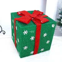 Wholesale Christmas Gift Wrap Box Store Super Scene Decoration Snowflake Candy Wrapping Chocolate Packaging New Year Children S Gifts Bag GWE1106