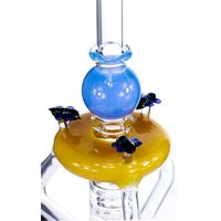 Wholesale Pink Bongs Thick Glass recycler Bong honeybee decoration Glass Pipes Tall Dab Rigs Water Bongs With quartz banger