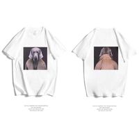 Wholesale Summer MaxMaras mens designer T shirts Weimaraner top Letter printing short sleeved dog head tees detective loose men women couple tshirt Italy clothes casual TEE