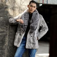 Wholesale Women s Fur Faux Nature Real Coat Men Winter High Quality Leather Jackets Warm Men s Genuine