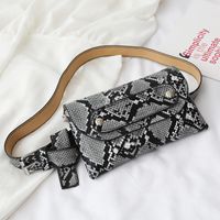 Wholesale Fashion Snake Pattern Women Bag Luxury Leather Ladies Multifunction Fanny Waist Pack Belt Bags For Chain Phone Bum
