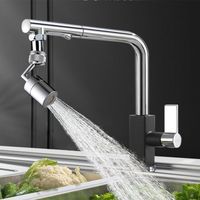 Wholesale Movable kitchen faucet universal joint splash proof spout water extender degree swivel universal pressurized toilet accessories