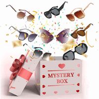 Wholesale Lucky Mystery Box surprise high quality Polarized Sun for Women Men UV400 Retro frame Christmas gifts most popular free ship