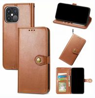 Wholesale Business Plain Leather Wallet Cases For LG Stylo G G K22 K42 K92 K52 Iphone Pro Max Mini Phone13 Sony Xperia L4 II III Photo Card Slot Holder Flip Cover Lanyard