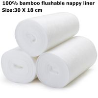 Wholesale Cloth Diapers Roll Bamboo Flushable Liner Sheets Roll Biodegradable Disposable Baby Nappy Changings For Months Kg