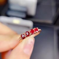Wholesale KJJEAXCMY fine jewelry S925 sterling silver inlaid natural ruby girl elegant ring support test Chinese style ing
