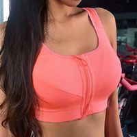 Wholesale Camisoles Tanks Women Zipper Sports Bras Plus Size XL Wireless Push Up Tops Ladies Underwear Girls Breathable Fitness Run Gym Yoga Vest B