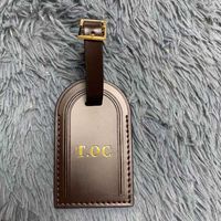 Wholesale classic Travel accessories luggage tag personalized custom name initial hot stamping Tag Bag Designer Logo Travel Label high quality custom