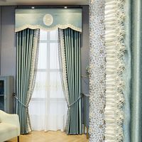 Wholesale Curtain Drapes Curtains For Living Room Dining Bedroom Modern French American Precision Chenille Blend Blackout Bay Window Refreshing Door
