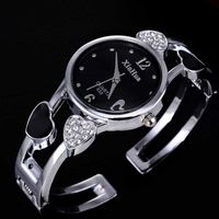 Wholesale heart shaped bracelet watch women watches luxury rhinestone women s watches ladies watch steel clock zegarek damski reloj mujer H1012