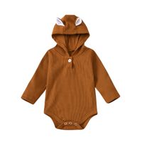 Wholesale Baby Pit Strip Rabbit Ears Rompers Lovely Long Sleeve Button Climbing Suit Spring Autumn Round Neck Children s Wear xt T2