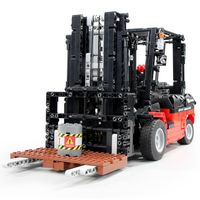 Wholesale Forklift Stacker Building Block Model DIY Electric Remote Control Toy High Simulation for Kid Birthday Party Christmas Gift Collecting