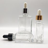 Wholesale Square E liquid Glass Bottles ml With Clear Glasses Dropper Container For Essential Oil and Aromatherapy oz