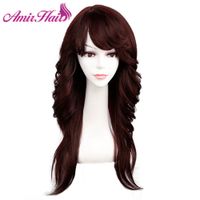 Wholesale Amir Long Wavy Synthetic Wigs With Free Side Pony High Temperature Fiber For Lead Women J Blonde Color Cosplay Hair