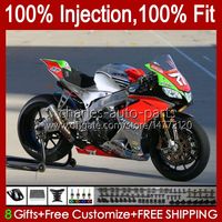 Wholesale Red Silver Injection Body For Aprilia RSV4 RSV RSV R RSV1000R No RSV1000 R RR RSV1000RR Fairing