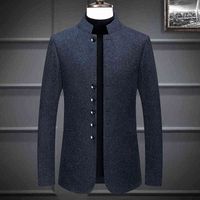 Wholesale Luxury Men s Suits Blazers Autumn and Winter Zhongshan China Stand Collar Slim Fit Small Suit Youth Casual Men s Coat