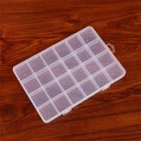 Wholesale 24 Girds Clear Plastic Organizer Container Jewelry Storage Box for Beads Earring Container Tool Fishing Hook Small Accessories