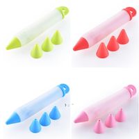 Wholesale Silicone Food Writing Pen Chocolate Cake Cookie Dessert Jam Writing Decorating Pen Cream Icing Piping Kitchen Accessories RRE10883