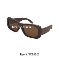 Wholesale Sunglasses Fashionable Huge Brown Lens Bamboo Frame Driving