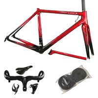 Wholesale T1100 Glossy Red Black C64 Frame Carbon Fiber Road Bike Frames Bicycle Frameset Handleabr Saddle Bottle Cages Concept V3Rs