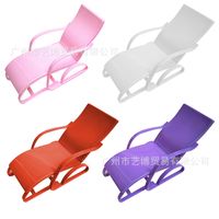 Wholesale 1 Scale Dollhouse Furniture Swim Foldable Deckchair Accessories For Barbie Doll For Blythe House Lounge Pink Rose Beach Chair Y2