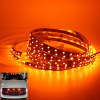 Wholesale Strips nm True Orange Led Strip Light SMD Amber Flexible Tape Rope Lights Bicycle Auto Interior Mood V m m