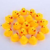 Wholesale Baby Bath Toy Sound Rattle Children Infant Mini Rubber Duck Swimming Bathe Gifts Race Squeaky Duck Swimming Pool Fun Playing Toy OWE10796