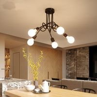 Wholesale Pendant lamps nordic creative modern curved wrought iron chandeliers gold plated hanging lights for restaurant lounge K PL2584