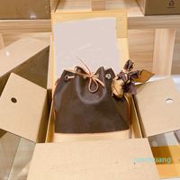 Wholesale Designer Colorful Leather Drawstring Bucket Bag Women Crossbody Handbag Shiny Gold Brass Metal Fittings Natural Cowhide Trimming