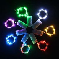Wholesale 1 m Button Battery Copper Wire Colorful LED String Lamp Beads Holiday Light for Indoor Christmas Valentine s Day Stage Lighting Fairy Lights as Gift
