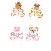 Wholesale Other Event Party Supplies Chinese Zodiac Candle Decoration Birthday Cakecup Decor Creativity Cute Horse Sheep Dog Tiger Baby