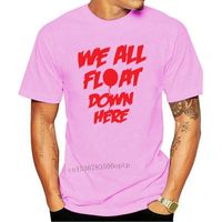 Wholesale Men s T Shirts Men T Shirt We All Float Down Here Evil Clown Saying With Red Balloon large Funny T shirt Novelty Tshirt Women