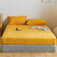 Wholesale Sheets Sets Waffle Bed Hat Case Plain Flannel Bedspread Thickened And Cases Sheet Set Queen Size