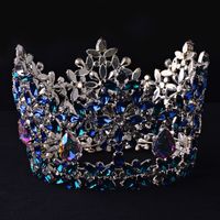 Wholesale Miss Universe Pageant Tiara Miss World Pageant Crowns Jewelry Wedding Full Round Crown For Men