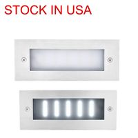 Wholesale STOCK IN UK LED Step Light Outdoor Street Lights with Junction Box IP65 Waterproof K Warm White W Wall Mount Rectangle Staircase Lamps for Pathway Driveway