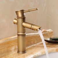 Wholesale Bathroom Sink Faucets Waterfall Spout Vessel Faucet Lavatory Mixer Taps Tall Body