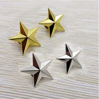 Wholesale 6pcs set Military Badges American Soldiers Vintage Star Shape Metal Lapel Brooches Men Women Backpack Clothing Decorative Pins